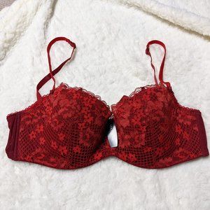 NWT 36DD Red Adore Me Lace Demi Bra